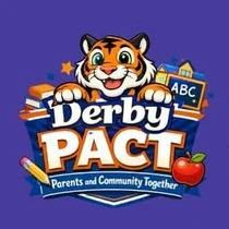 Derby PACT logo: a smiling tiger above the words Derby PACT, Parents and Community Together